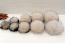 Cream fur pom pom for hat, Raccoon fur pompom, Knitted hat pom pon, Furry pompom, Removable fluffy pompon, Craft accessory, Fuzzy bommel