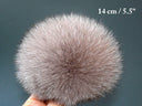 Fur Pom Balls, Real Fur Pom Pom For Hats, Fluffy Ball For DIY, Beige Fox Fur Pompom For Beanies, Detachable Pompons Decor, Fur Bommel