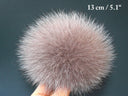 Fur Pom Balls, Real Fur Pom Pom For Hats, Fluffy Ball For DIY, Beige Fox Fur Pompom For Beanies, Detachable Pompons Decor, Fur Bommel