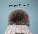Real Fur Pom Pom, Mocha Brown Pompom for Hat, Furry Ball for Beanies, Detachable Pompon, Fluffy Pom Poms for Hat, Fox Fur Bommel, Hat Decor