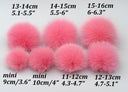 Fluffy Fur Pom Pom, Genuine Fur Pompom for Hats, Fuzzy Pink Pompom, Hat Decoration, Furry Ball, Detachable Pompom For Hat, Fur Accessories