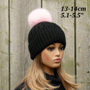 Fur Pompom for Hat, Detachable Light Pink Pompom, Genuine Fur Pom Pom, Fuzzy Bommel, Pink Pompoms, DIY Hat Decorations