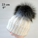 Silver fox fur pompom, Fluffy pom pom for hat, Large fur pompom, Real fur pom pom for hat, Detachable pompoms