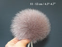 Fur Pom Balls, Real Fur Pom Pom For Hats, Fluffy Ball For DIY, Beige Fox Fur Pompom For Beanies, Detachable Pompons Decor, Fur Bommel