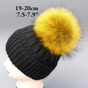 Yellow Fur Pom Poms, Raccoon Fur Pompoms, Ochre Fur Pompom, Detachable Pompom, Fluffy Pom Pom for Hat, Furry Bommel, Hat Pompom For Girl