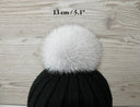 Real Fur Pom Pom, Light Gray Fur Pompom for Hat, Fox Fur Pom, Detachable Pompom, Silver Fox Pom Pon