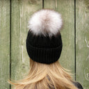 Real Fur Pom Pom, Beige Fluffy Pompom, Fox Tail Fur Pompom for Hat, Puff Fur Ball, Furry Bommel, Fuzzy Pompon, Real Fox Fur Pom Pon for DIY