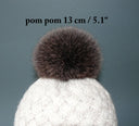 Real Fur Pom Pom, Mocha Brown Pompom for Hat, Furry Ball for Beanies, Detachable Pompon, Fluffy Pom Poms for Hat, Fox Fur Bommel, Hat Decor