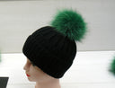 Green fox fur pompom, Real fur pom pom for hat, Fluffly pom pom, Detachable pompom, Fur pompom ball, Fur accessories, Furry balls