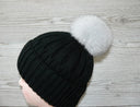 Real Fur Pom Pom, Light Gray Fur Pompom for Hat, Fox Fur Pom, Detachable Pompom, Silver Fox Pom Pon