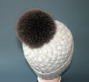 Real Fur Pom Pom, Mocha Brown Pompom for Hat, Furry Ball for Beanies, Detachable Pompon, Fluffy Pom Poms for Hat, Fox Fur Bommel, Hat Decor