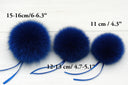 Bright Blue Fur Pompom for Hat, Fur Pom Pom, Fox Gur Pom Pon, Large Furry Ball, Detachable Pompon, Attachable Fuzzy Bommel, Fluffy Bubble