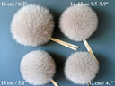 Beige Fur Pompom, Fuzzy Bommel, Real Fox Fur Pom Pom for Hat, Fur Accesory, Fluffy Pom Pon for Beanies, Furry Ball for Crafting, Hat Decor