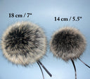 Raccoon fur pom pom, Real fur pompom for hat, Large pompoms, Detachable pompon, Fluffy ball, Brown raccoon fur pom pom, Fur bommel For DIY