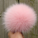 Fur Pompom for Hat, Detachable Light Pink Pompom, Genuine Fur Pom Pom, Fuzzy Bommel, Pink Pompoms, DIY Hat Decorations