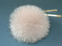 Beige Fur Pompom, Fuzzy Bommel, Real Fox Fur Pom Pom for Hat, Fur Accesory, Fluffy Pom Pon for Beanies, Furry Ball for Crafting, Hat Decor