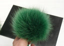 Green fox fur pompom, Real fur pom pom for hat, Fluffly pom pom, Detachable pompom, Fur pompom ball, Fur accessories, Furry balls