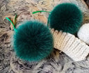 Green Fur Pom Pom, Green Fox Fur Pompom, Green Furry Pom Pom Hat, DIY Pom Poms, Pom-Pom for Knitted Hat, Fox Pom Pom, Pom Pom Fur Balls