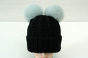 Detachable Pom Pom, Blue Fur Pom for Hat, Large Furry Ball, Gray Fur Accessory, Fox Fur Pom Pom, Real Fur Hat Decor, DIY Gift for Daughter