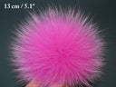 Fur pom pom, Pink fur pompom for hat, Real fox fur pom, Detachable pompom, Large Pom Pom, Gift Idea, DIY Gift, Fur Accessories