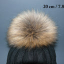 Brown pom poms for hat, Raccoon fur pompom, Tie on fur pom pom, Removable fluffy bommel, Craft supply, Detachable raccoon fuzzy pompon
