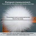 Genuine Fur Pom Pom, Green Furry Pompon for Hat, Fluffy Fur Ball with Ribbon, Fur Bommel, Real Fur Accessories, Cute Decor For Winter Hat