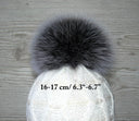Silver fur pom pom Real fox fur pompom for hat Large plush furry ball Detachable pompom