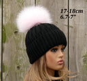 Fur pom pom Light pink fur pompom for hat Real fox fur pom Detachable pompom Fuzzy bommel