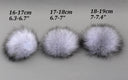 Silver Fur Pom Pom, Real Fur Pompom for Hat, Fluffy Fur Ball Gray, Fox Fur Pom Pom, Fuzzy Pompom for Hat, Puff Bommel, Genuine Fur Pompom