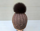 Fox Fur Pom Pom for Beanie, Fuzzy Pompon Ball with Ribbon, Detachable Pompom, Real Arctic Fox Fur, Real Fur Accessories, Gift for Daughter
