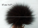 Fox Fur Pom Pom for Beanie, Fuzzy Pompon Ball with Ribbon, Detachable Pompom, Real Arctic Fox Fur, Real Fur Accessories, Gift for Daughter