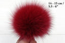 Burgundy Real Fur Pompom, Fox Fur Pom Pom, Detachable Pom Pom, Real Fur Pompoms, Red Wine Fur, Bordo Pompoms for Hat, Cute Fuzzy Hat Decor