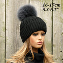 Arctic Fox Fur Pom Pom, Detachable Fluffy Pompom, Dark Fur Hat Pom Pom, Fuzzy Beanie Fur Ball, Fur Accessories For Hat, DIY Craft Supplies