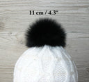 Arctic fox fur pom pom Black fur pom pom Real fur Pompom hat Fur pompom Fur ball Detachable pompom Fur fox Fluffy fur pompoms