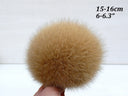 Beige Fur Pompom, Fluffy Fox Fur Pom Pom for Hat, Puff Detachable Pom Pom, Furry Ball, Fluffy Pompo, Fuzzy Bommel, Winter Hat Decoration