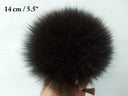 Fox Fur Pom Pom for Beanie, Fuzzy Pompon Ball with Ribbon, Detachable Pompom, Real Arctic Fox Fur, Real Fur Accessories, Gift for Daughter
