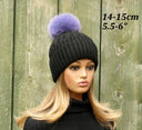 Lavender Real Fur Pompom for Hat, Light Purple Furry Bommel, Fox Fur Lilac Pompons, Fluffy Pom Poms with Ribbons, Fuzzy Balls for Crafts