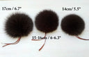 Fox Fur Pom Pom for Beanie, Fuzzy Pompon Ball with Ribbon, Detachable Pompom, Real Arctic Fox Fur, Real Fur Accessories, Gift for Daughter