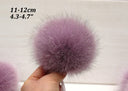Real fur pom pom, Natural fox fur fluffy hat topper, Soft round fur charm, Handmade beanie accessory, Fuzzy backpack decor, Bag keychain