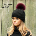 Real Fur Pom Pom for Hat, Burgundy Fluffy Pompom With Ribbon, Large Fox Fur Pom Pon, Furry Ball, Puff Detachable Pompom, Fur Bommel