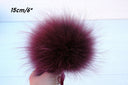 Burgundy Raccoon Fur Pompom, Genuine Raccoon Fur Pom Pom for Hat, Removable Pompoms, Fluffy Ball for Hat, Furry Bommel, Hat Decoration