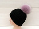 Real fur pom pom, Natural fox fur fluffy hat topper, Soft round fur charm, Handmade beanie accessory, Fuzzy backpack decor, Bag keychain