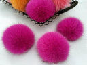 Pink Fur Pompom For Hat, Pink Large Pompom, Detachable Berry Pompom, DIY Fur, Hat Fur Ball, Fox Fur Pompom For Hat, Fluffy Bommel