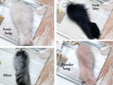 Fluffy Fox Fur Keychain, Rabbit Foot Style Bag Charm, Furry Paws Keychain, Luxury Car Keyring Gift for Her, Good Luck Purse Charm, Mom Gift