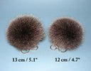 Brown Pom Pom Key Chain for Women, Fluffy Keychain Charm for Bag Accessories, Fur Ball Key Ring, Fuzzy Purse Charm Pompom