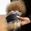 Fluffy Raccoon Fur Cuffs, Real Fur Sleeve Trim, Detachable Fur Wrist Warmers, Handmade Winter Accessory for Women, Fuzzy Cuffs Fur Coat