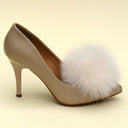Furry Wedding Shoe Clips, Champagne Fluffy Pom Pom Shoe Brooch, Bridal Accessories, Cream Shoe Decor, Fur Ball Shoe Charms, Puff Pompom Bows