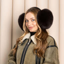 Fur Earmuffs Women, Real Fox Fur Ear Muffs, Brown Furry Earmuffs, Warm Fur Accessories, Fluffy Ear Warmer, Gift for Wife or Girlfriend
