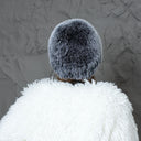 Oversized Fur Beanie, Fluffy Fox Fur Hat, Gray Real Fur Hat Women, Fur Winter Hat, Fuzzy Ladies Hats, Fur Accessories, Wife Christmas Gift