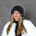 Oversized Fur Beanie, Fluffy Fox Fur Hat, Gray Real Fur Hat Women, Fur Winter Hat, Fuzzy Ladies Hats, Fur Accessories, Wife Birthday Gift